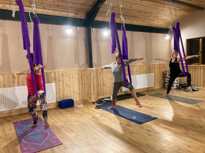 Aerial yoga studio Flight Room helps beginners soar